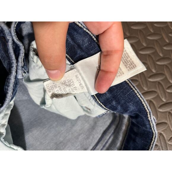 MOTHER the outsider high waist ankle bootcut jeans - electric souvenir size 28 - Picture 5 of 11